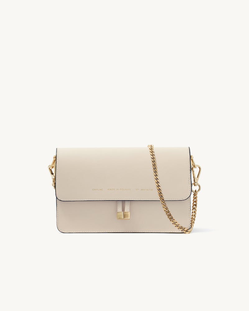 Shoulder Bag Cream + Golden Chain Chylak