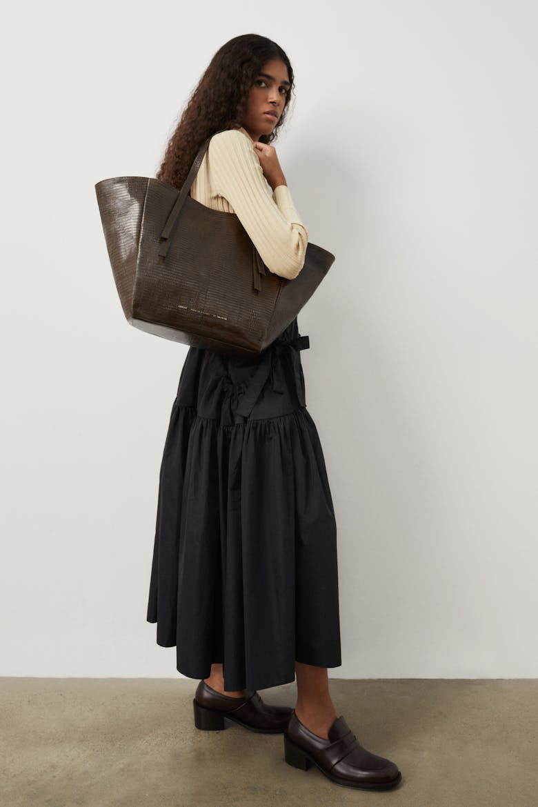 Tie Tote Bag “tobacco lizard”