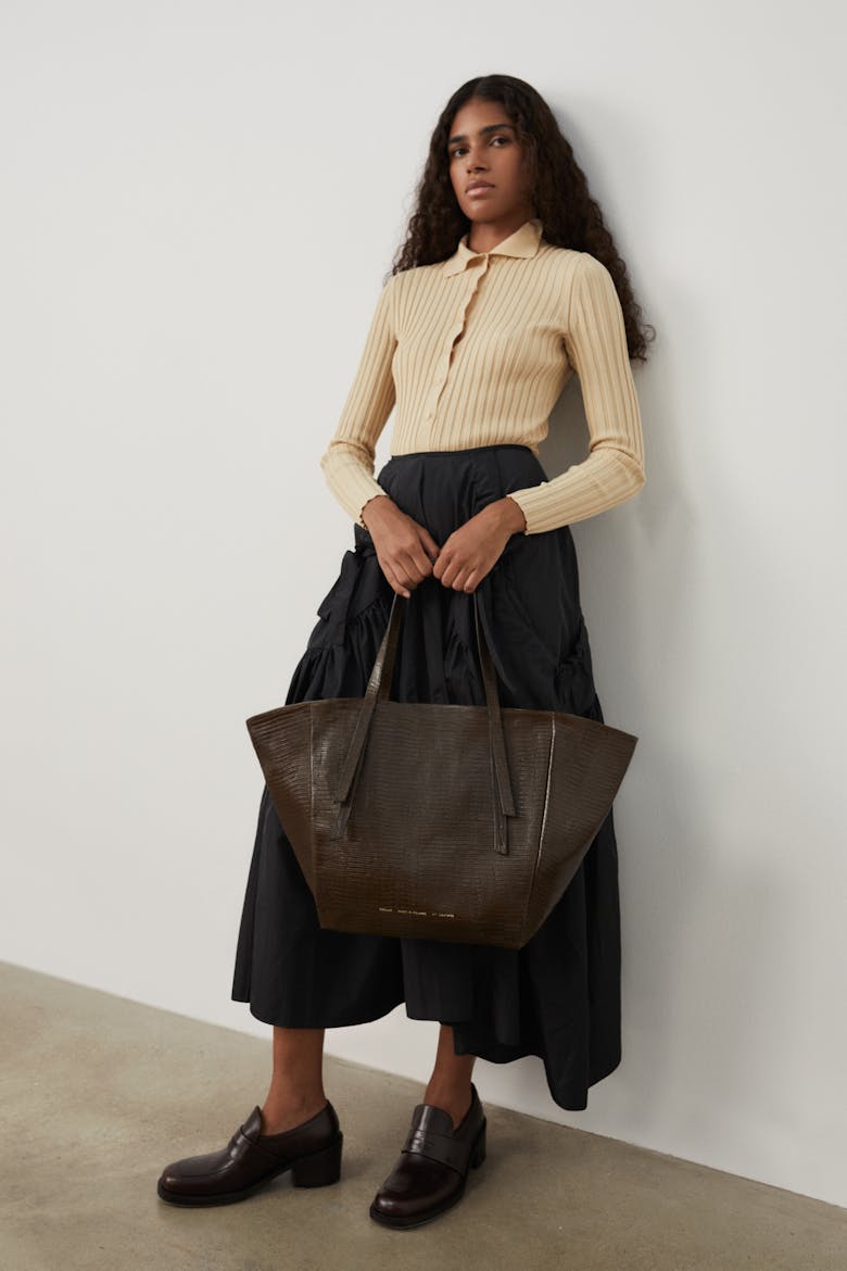 Tie Tote Bag “tobacco lizard”