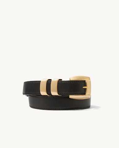 Gold Loop Belt Black