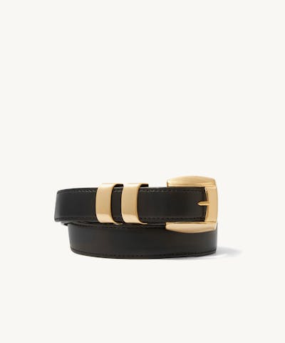 Gold Loop Belt Black