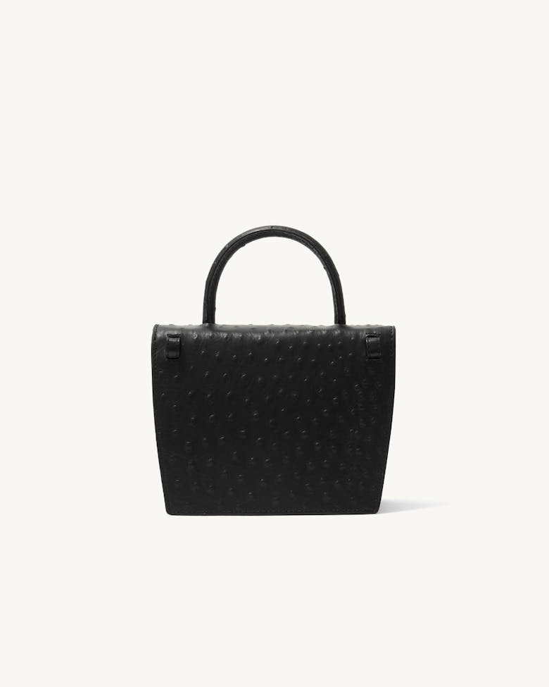 Box Knot Bag “black ostrich”