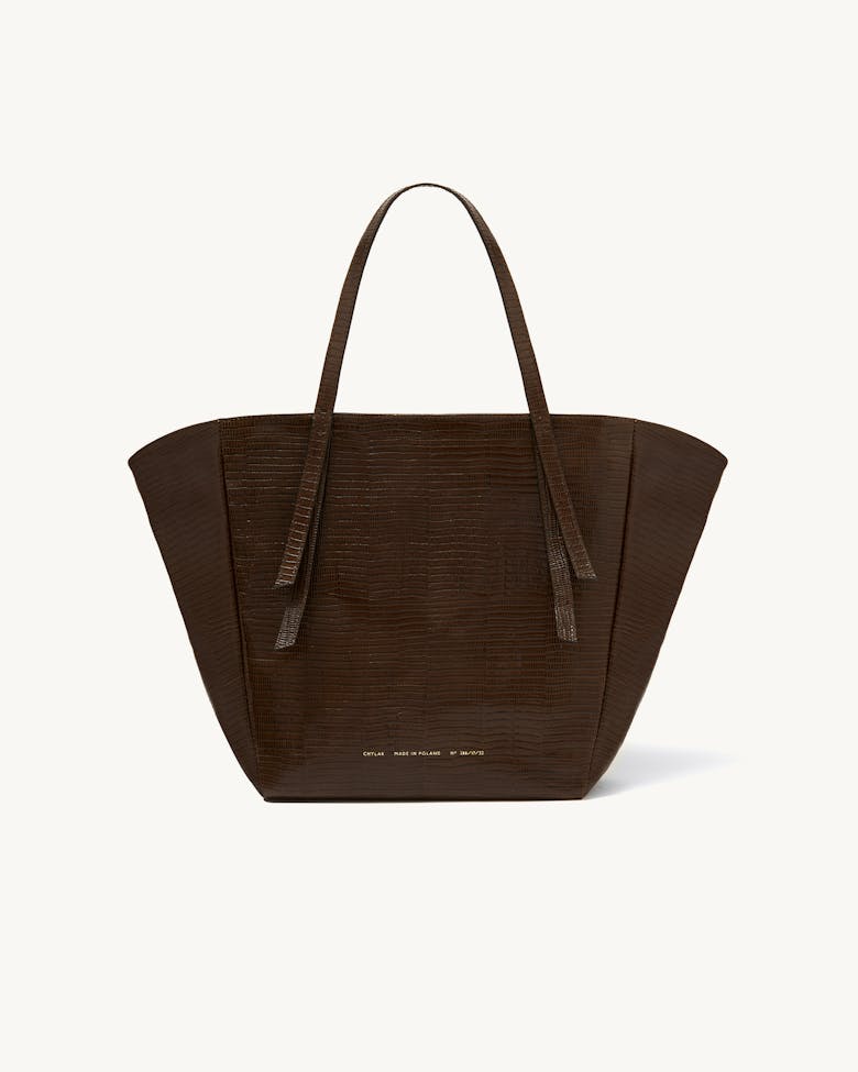 Tie Tote Bag “tobacco lizard”