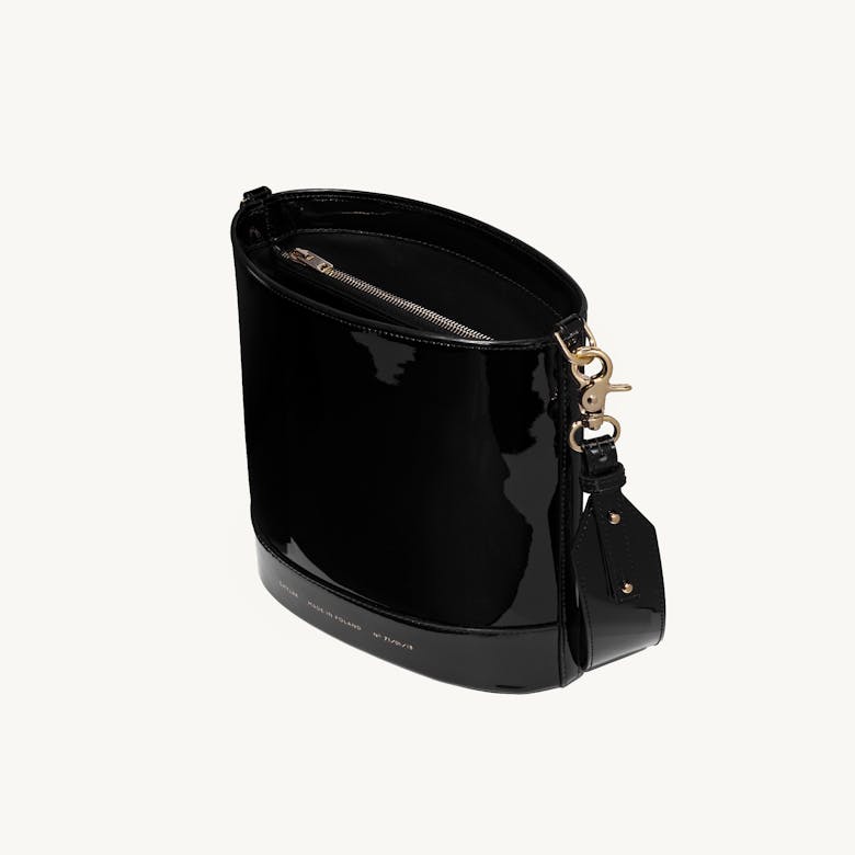 Cylinder Bag “black patent leather”