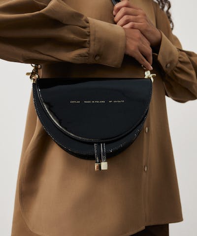 Saddle Bag “black patent leather”