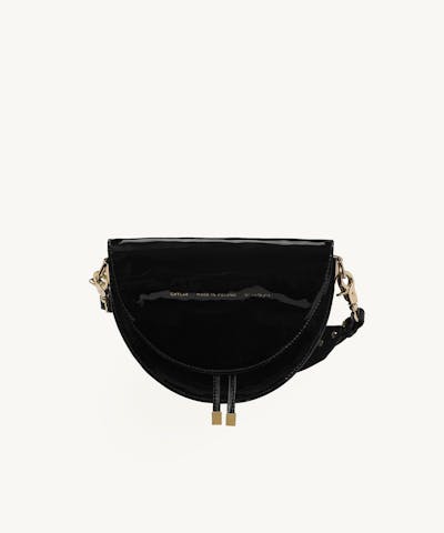 Saddle Bag “black patent leather”