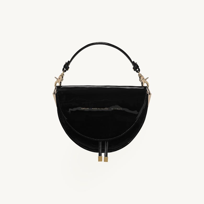 Saddle Bag “black patent leather” 