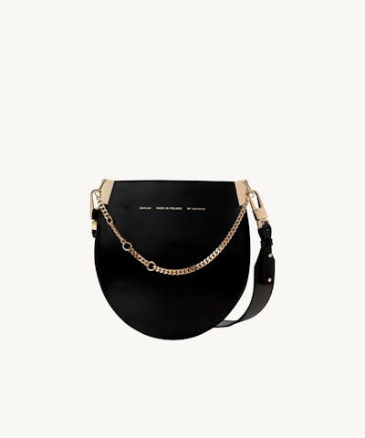 Horseshoe Chain Bag “glossy black”