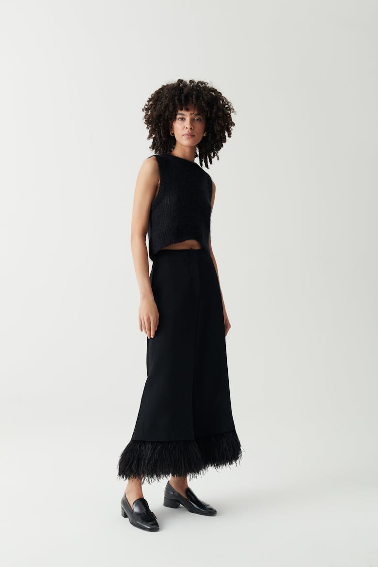 Fringe Loafers “glossy black”