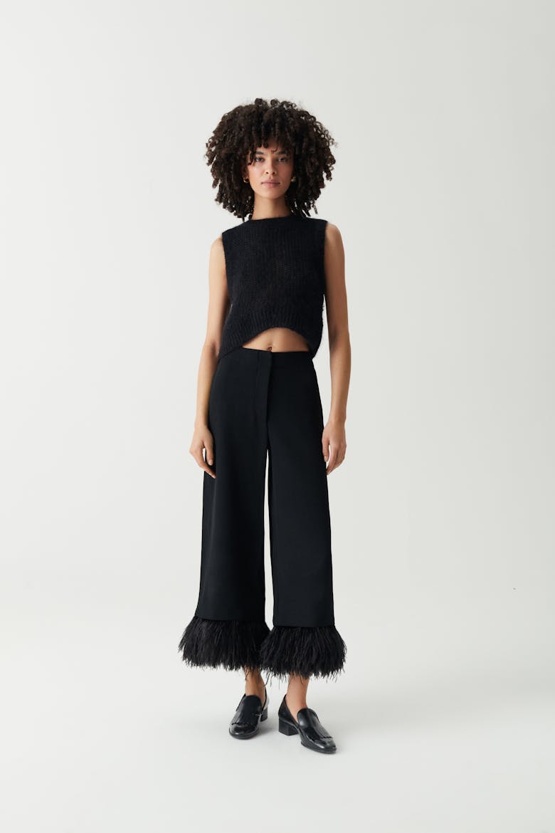 Fringe Loafers “glossy black”