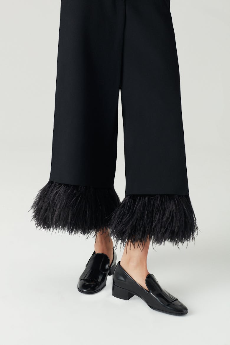 Fringe Loafers “glossy black”