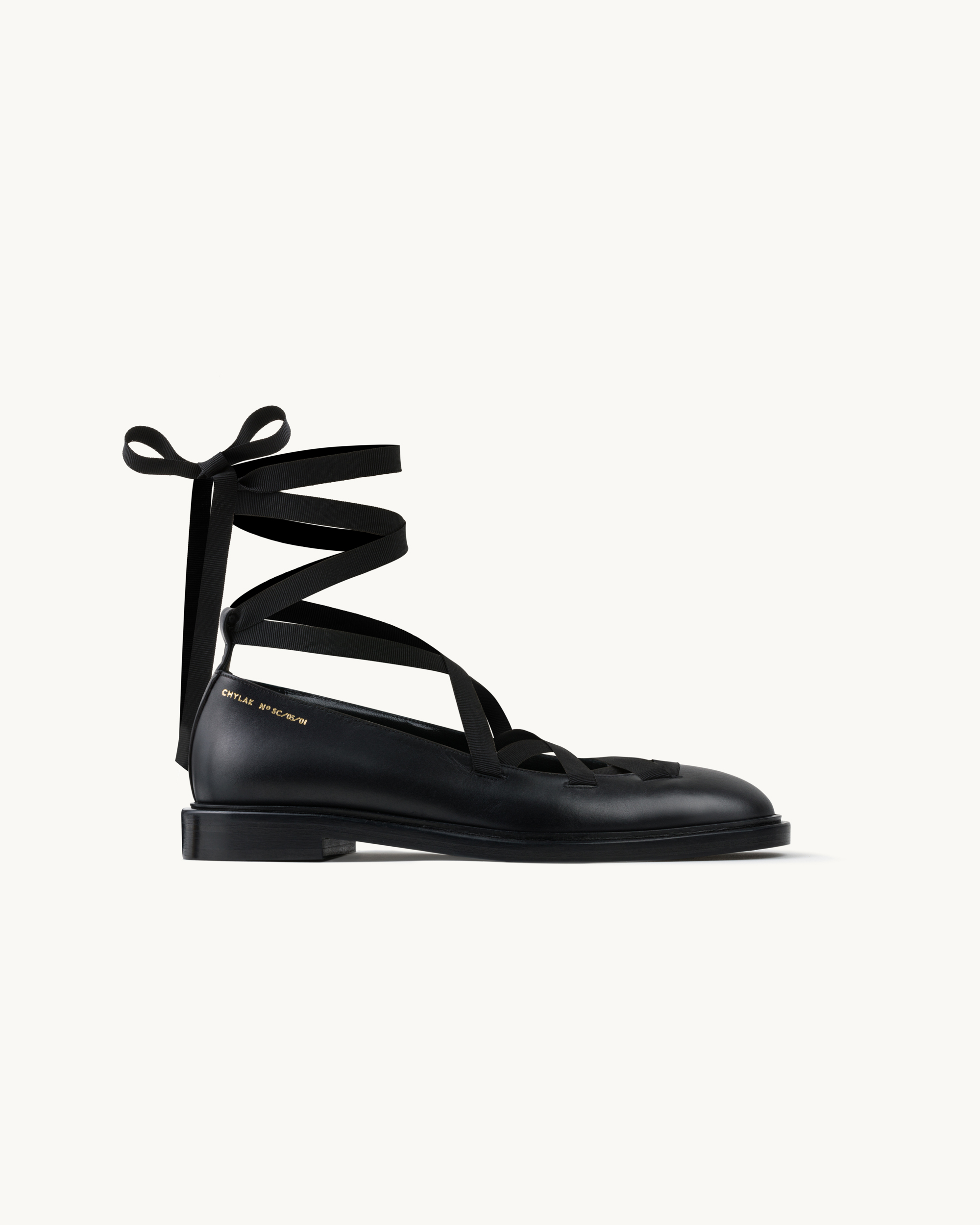 Lace up hot sale black flats