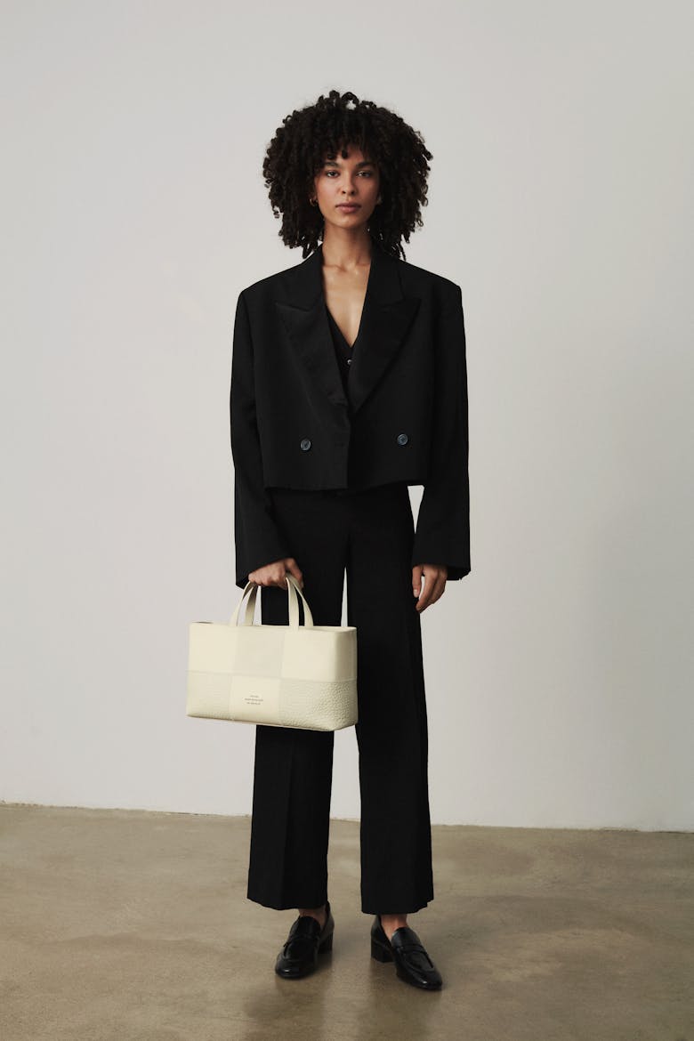 Big Patchwork Tote Bag Cream