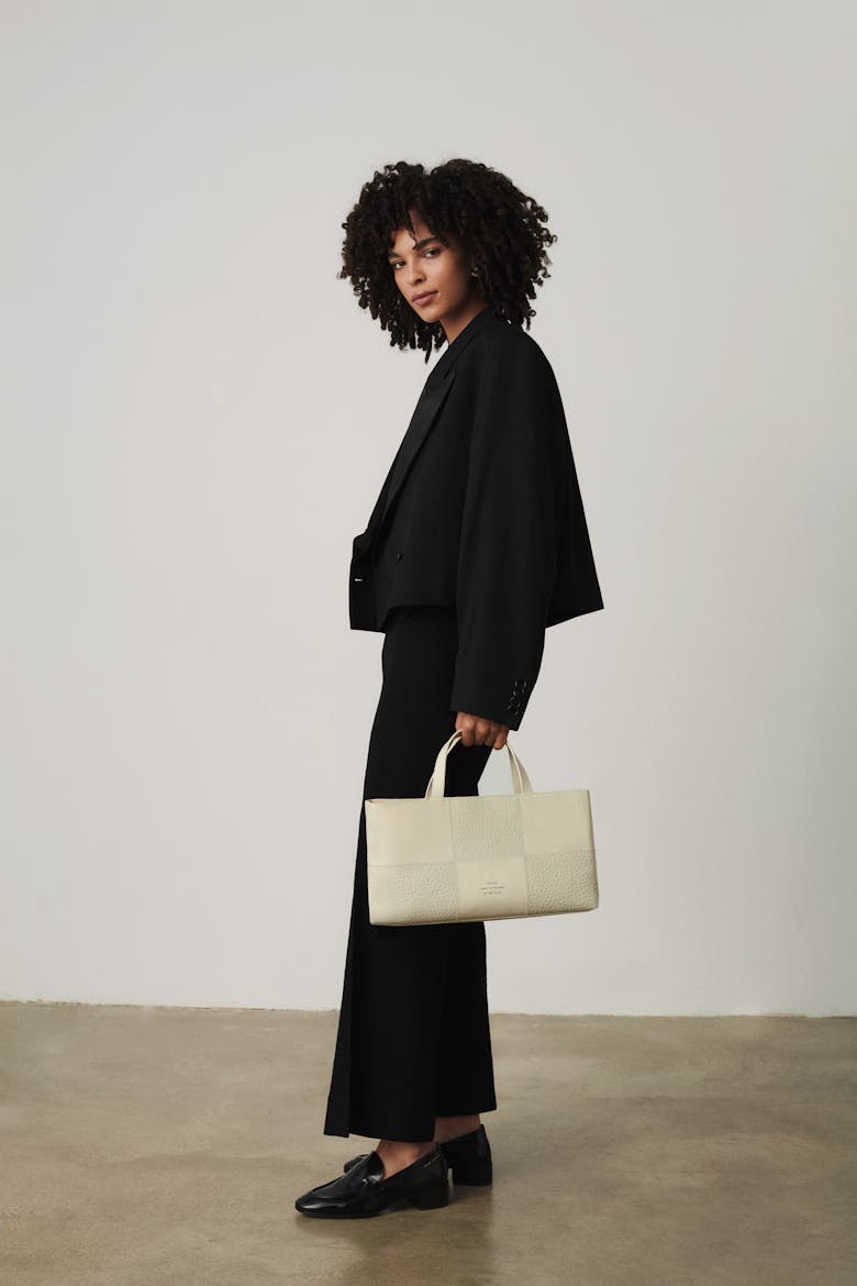 Big Patchwork Tote Bag Cream