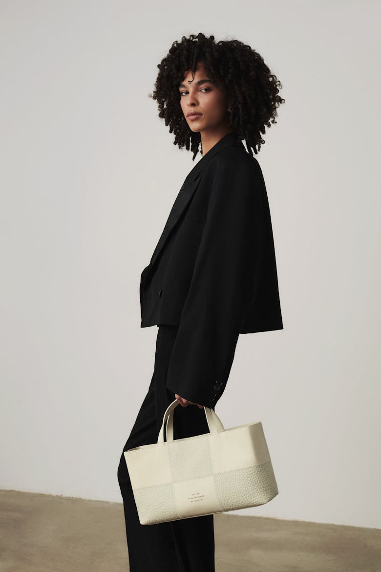 Big Patchwork Tote Bag Cream