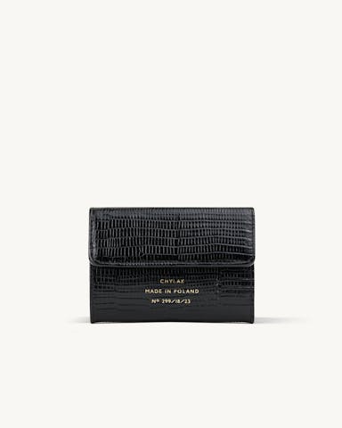 Double Flap Wallet “black lizard”