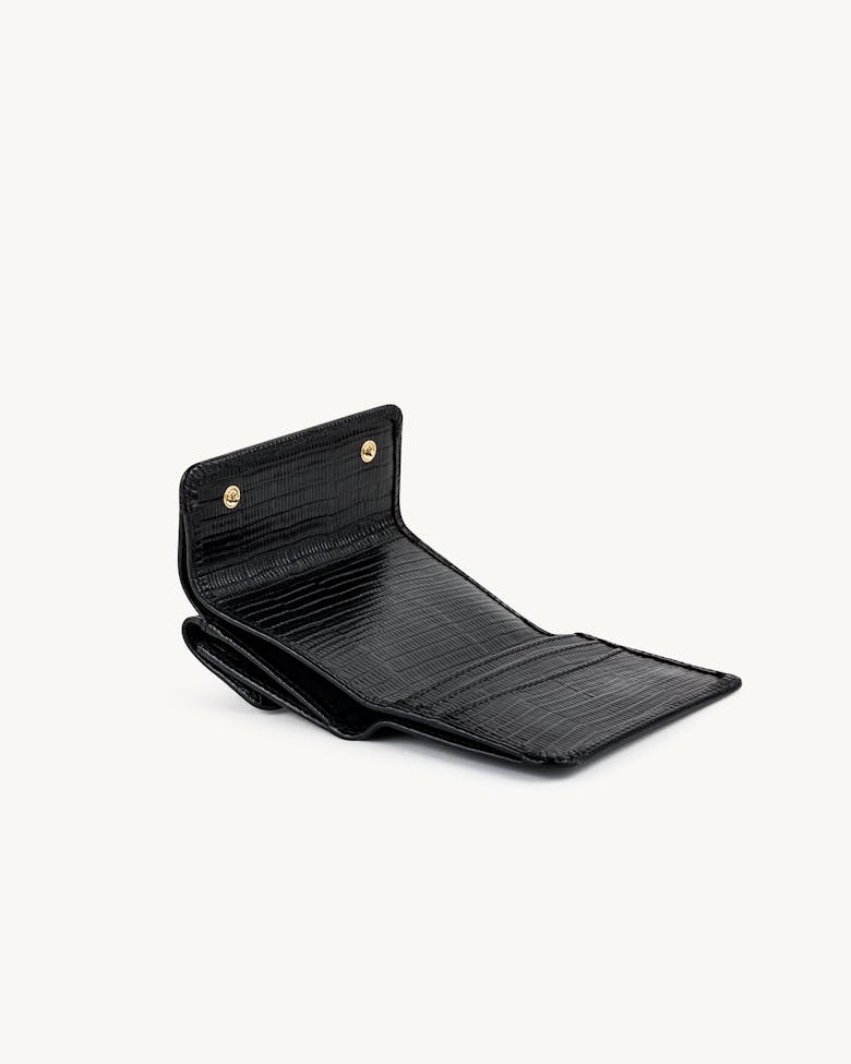 Double Flap Wallet “black lizard”