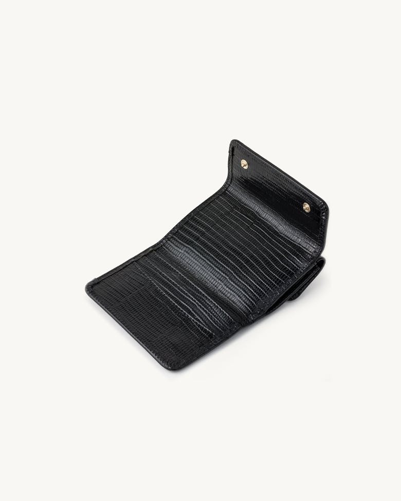 Double Flap Wallet “black lizard”