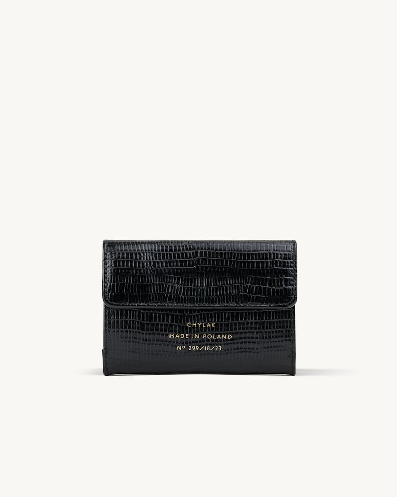 Double Flap Wallet “black lizard”