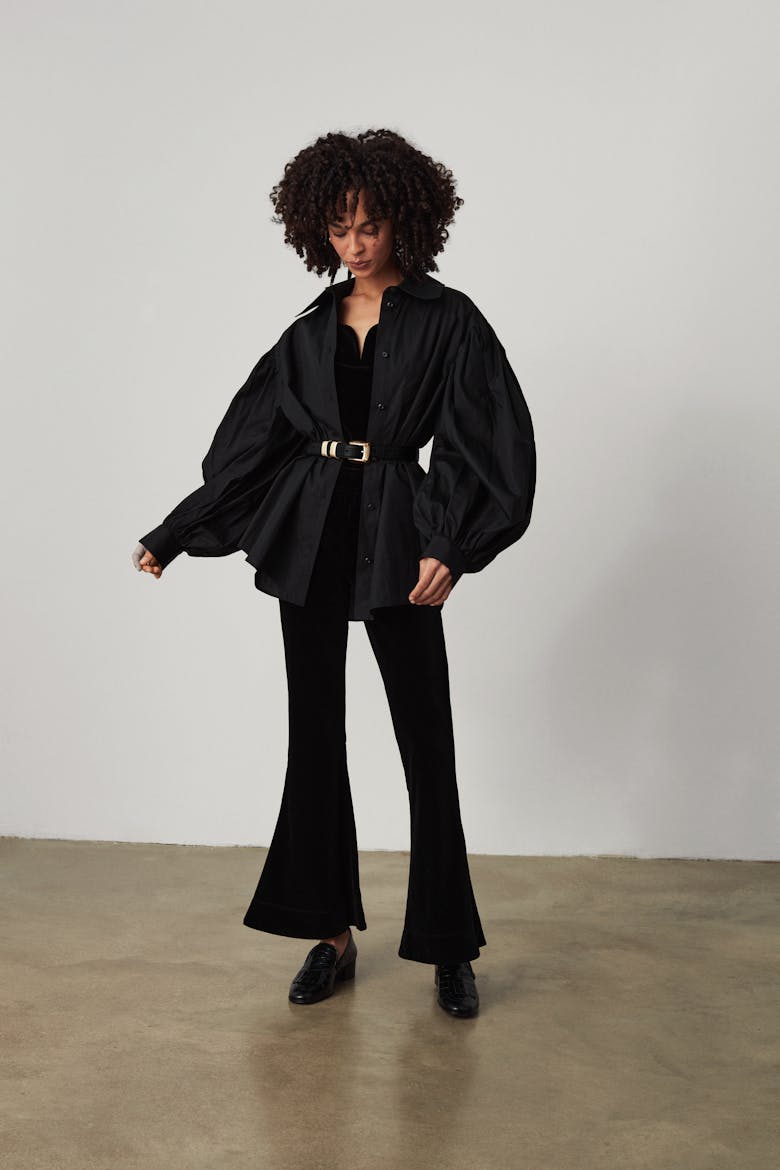 Gold Loop Belt “black lizard”