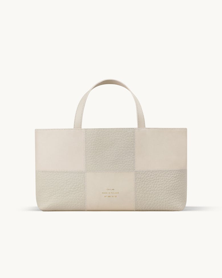 Big Patchwork Tote Bag Cream