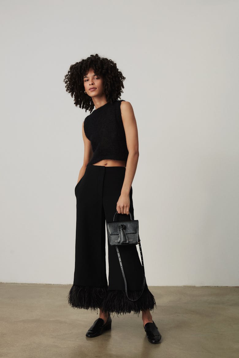 Box Knot Bag “black lizard”