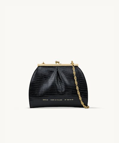 Small “Vintage” Bag “black lizard”