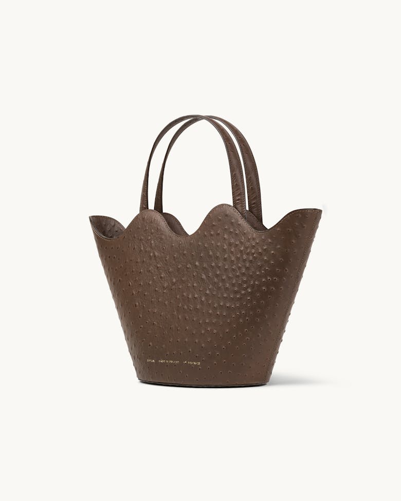 Big Wave Bag “brown ostrich”