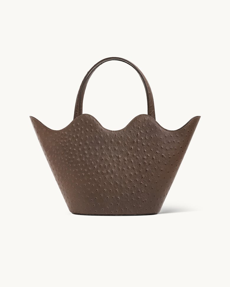 Big Wave Bag “brown ostrich”