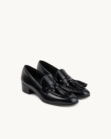 Classic Loafers with Tassels “glossy black”