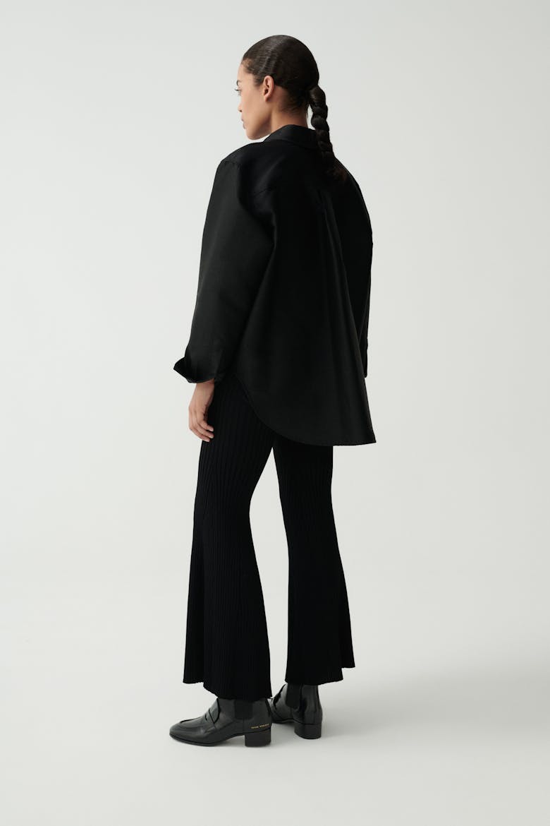 Loafer Booties “glossy black”