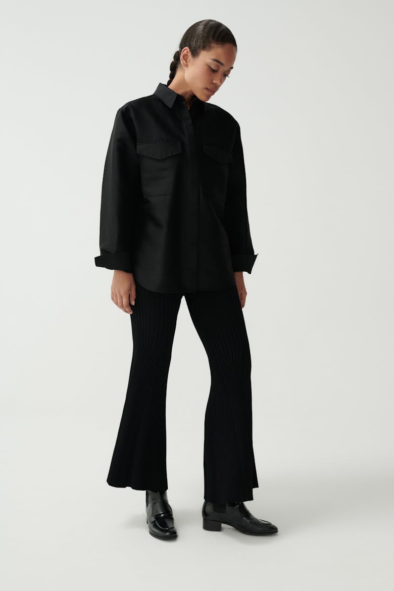 Loafer Booties “glossy black”