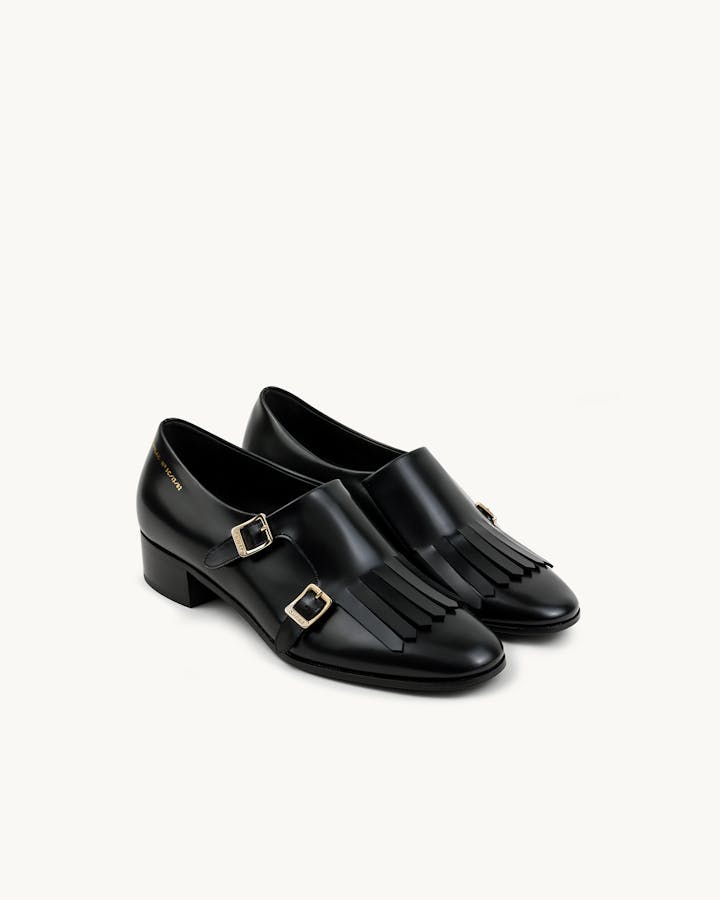 Monk Shoes “glossy black”