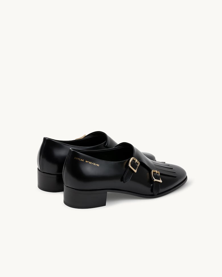 Monk Shoes “glossy black”