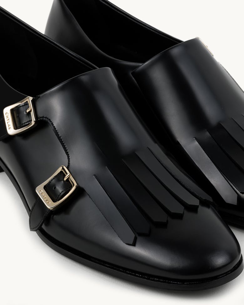 Monk Shoes “glossy black”