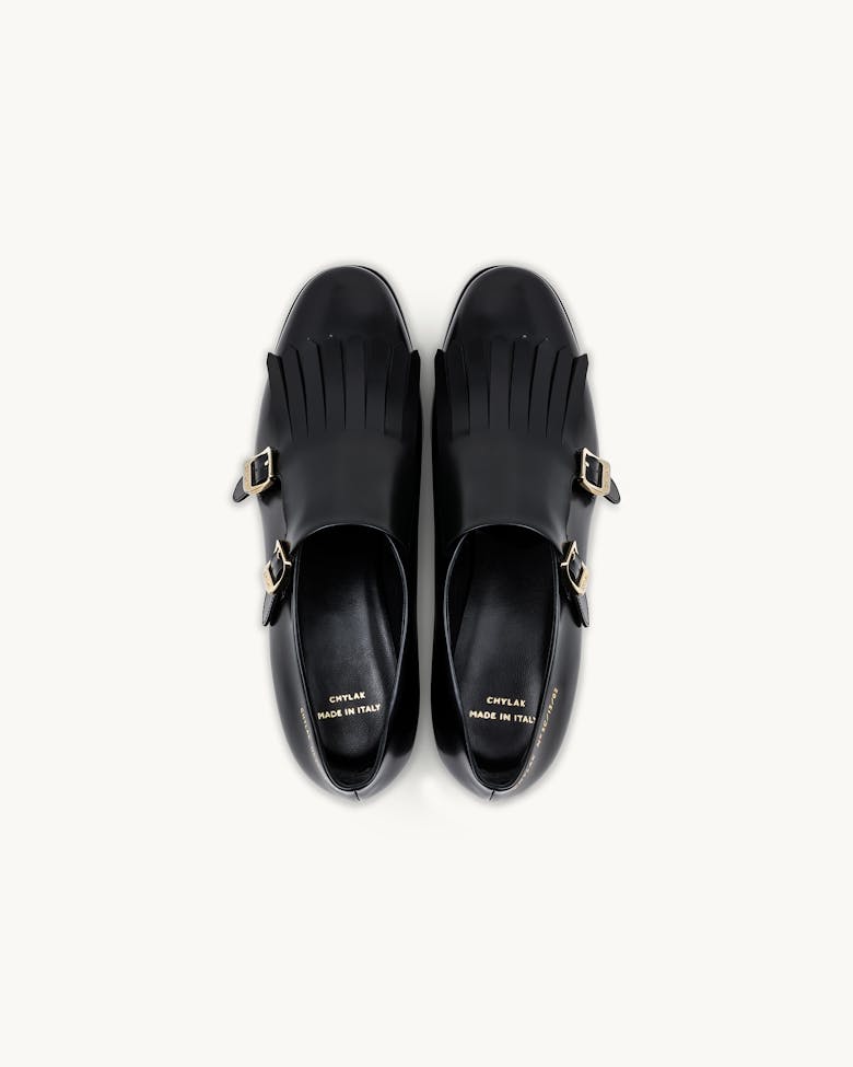 Monk Shoes “glossy black”