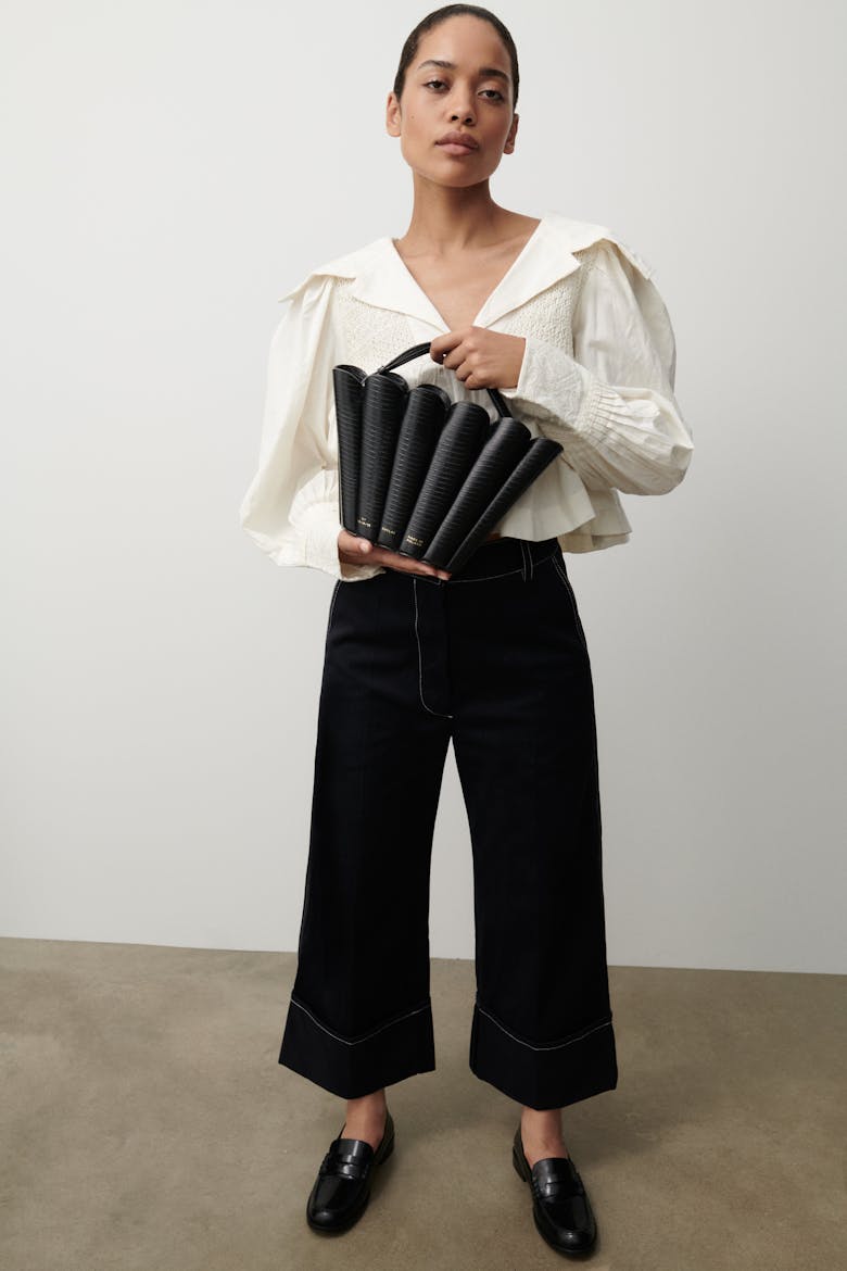 Small Shell Bag “black lizard”