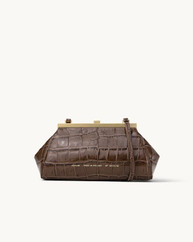 “Vintage” Frame Bag “glossy hazelnut crocodile”