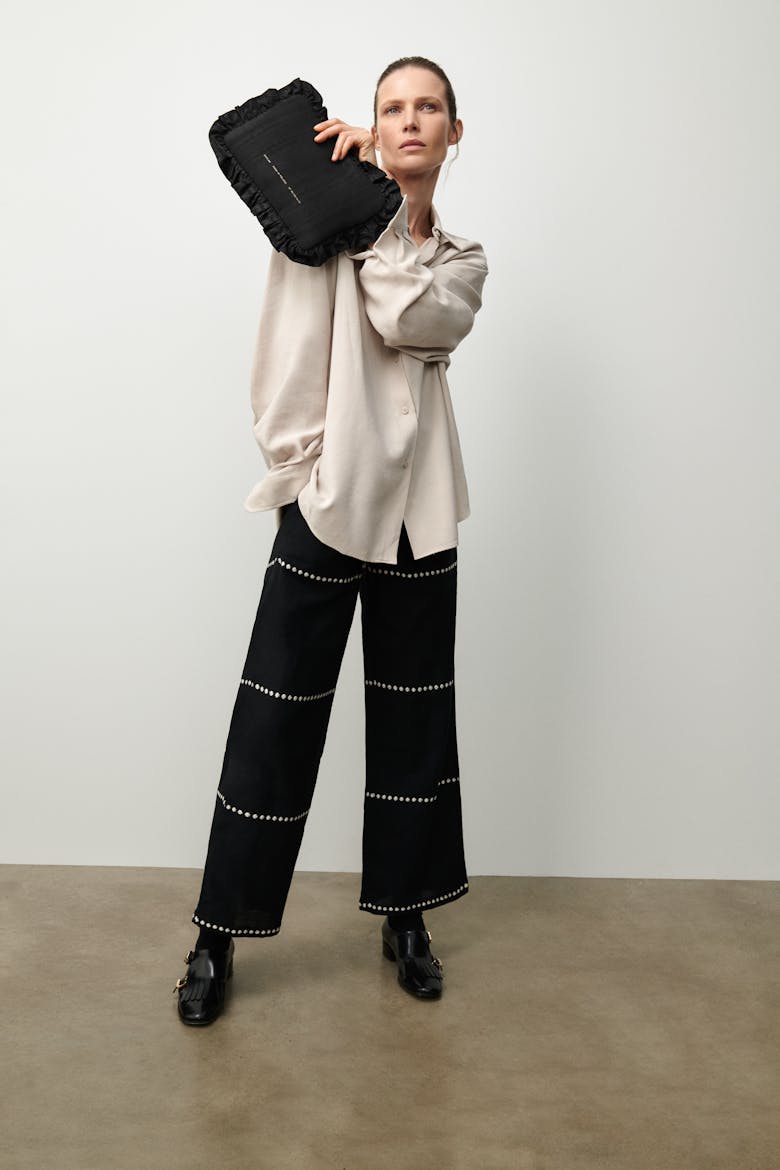 Pillow Clutch Moiré Black