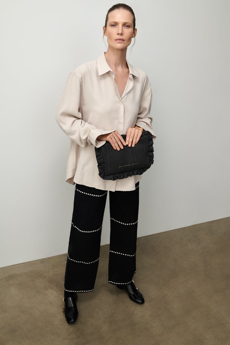 Pillow Clutch Moiré Black