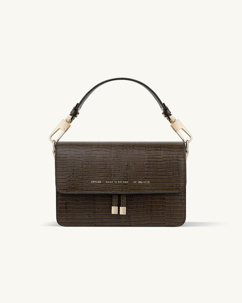 Shoulder Bag “tobacco lizard”