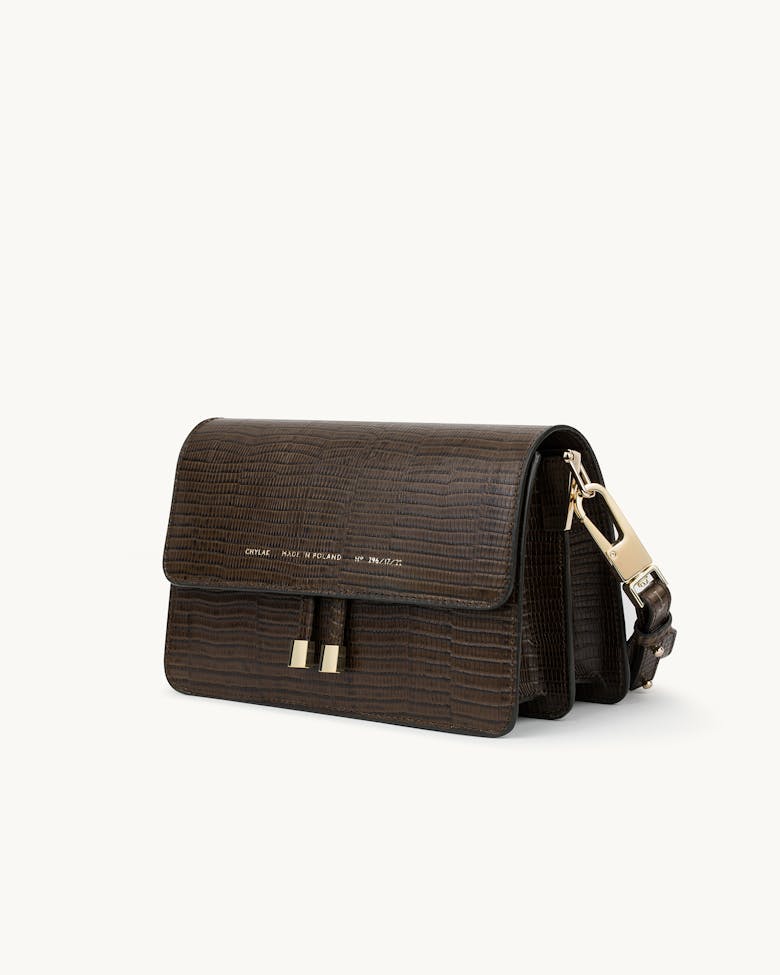 Shoulder Bag “tobacco lizard”