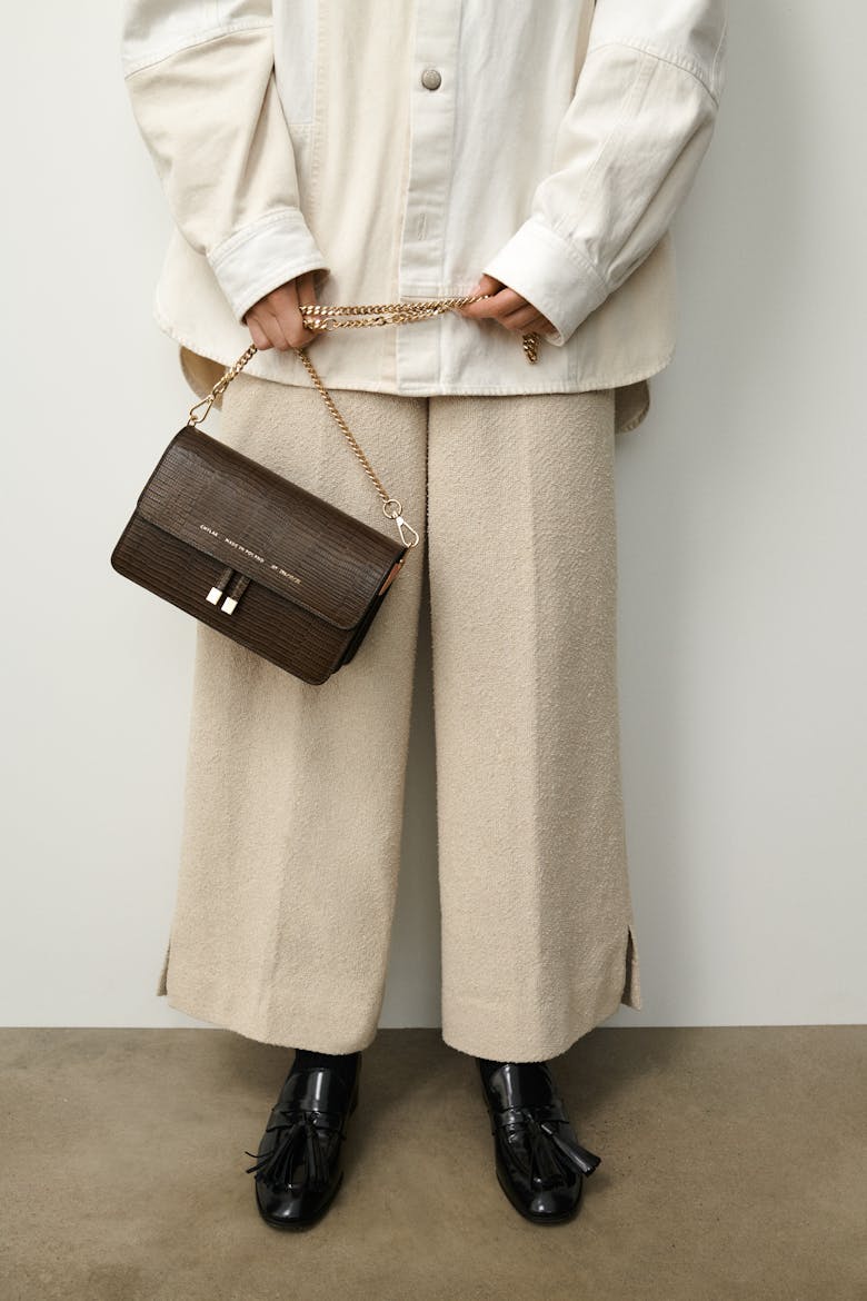 Shoulder Bag “tobacco lizard”