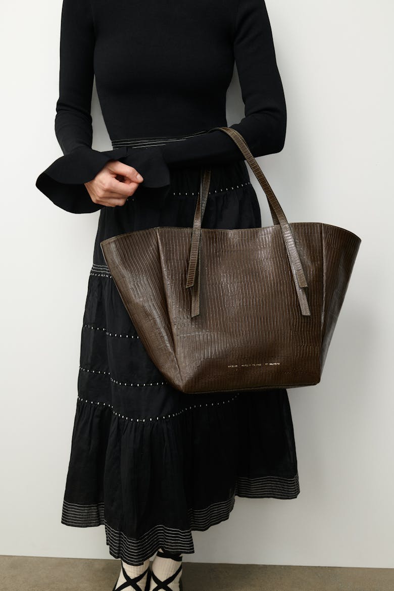 Tie Tote Bag “tobacco lizard”