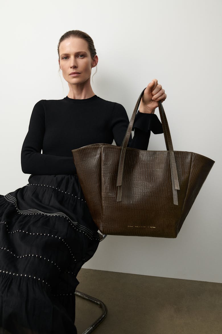 Tie Tote Bag “tobacco lizard”