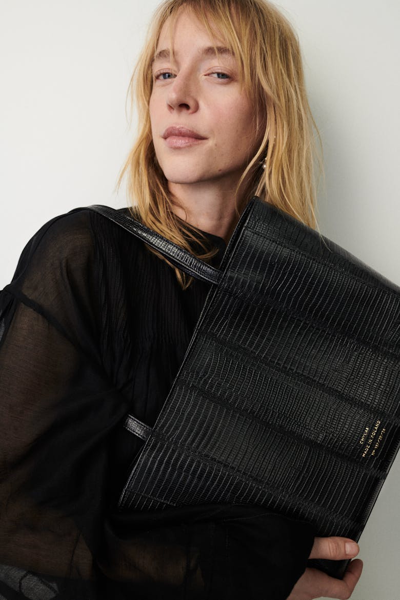 Classic Patchwork Shopper Bag “black lizard”