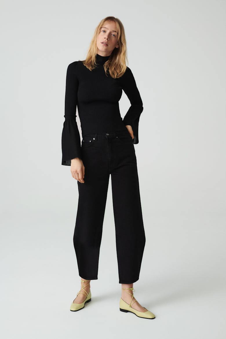 Ballet Flats with Leather Straps Limone