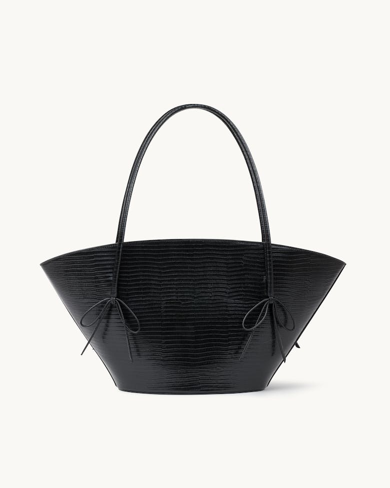 Big Basket with Bows “black lizard”