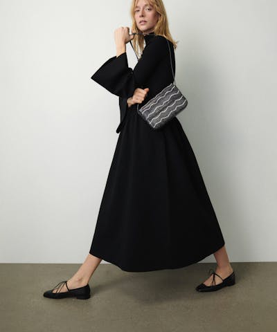 Classic Flap Bag “black and white python”