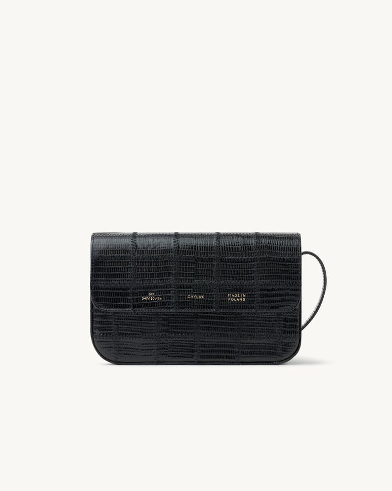 Classic Flap Patchwork Bag “black lizard” 